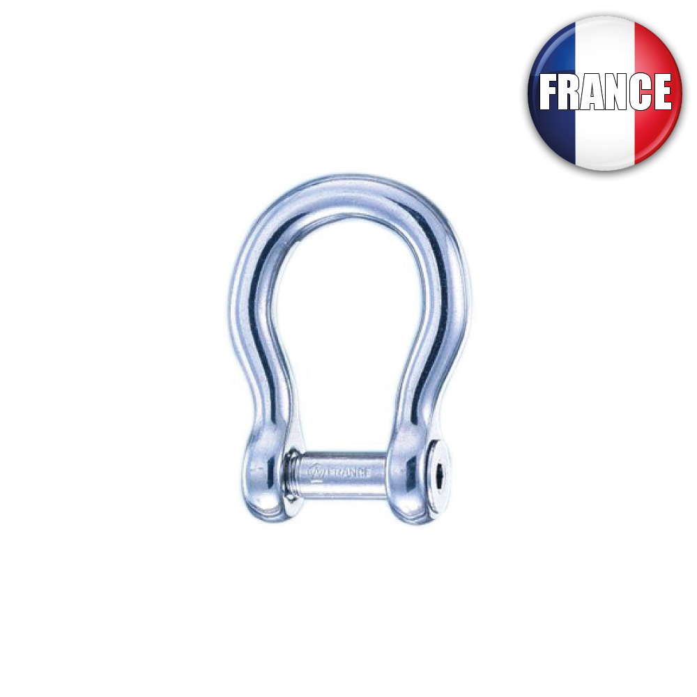 Manille lyre forgée inox axe 6 pans creux