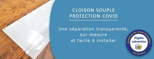 Cloison de protection souple COVID-19